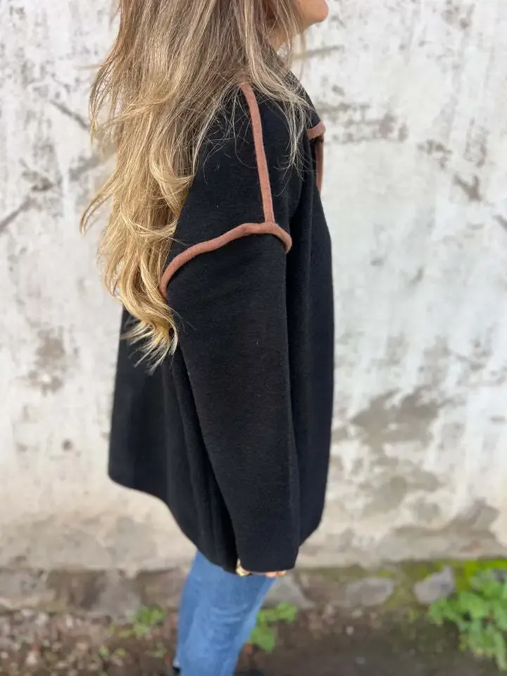 New autumn and winter women's lapel woolen coat