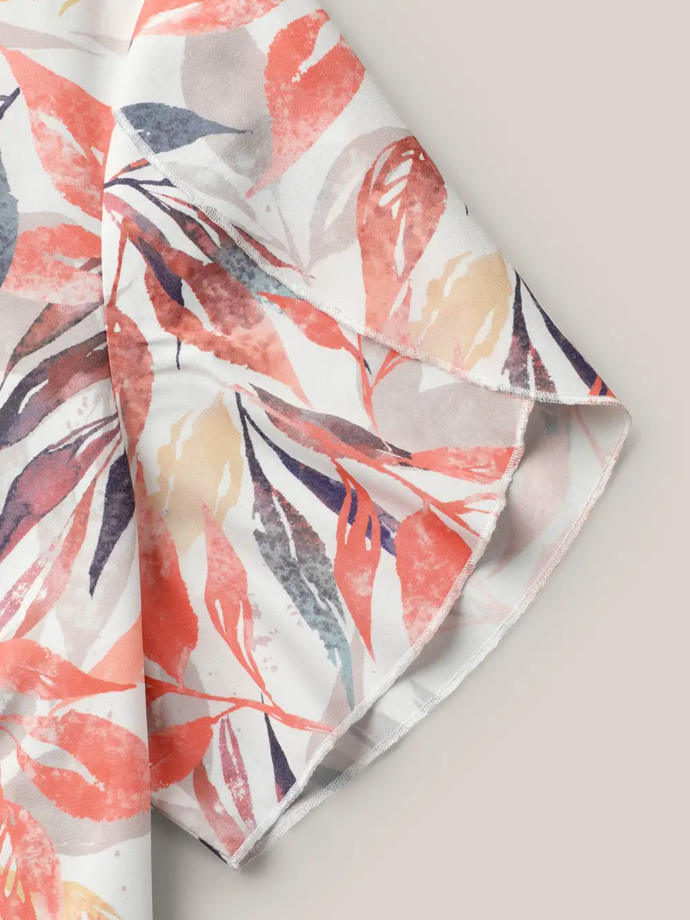 Floral Petal Sleeve Pleated Shirt