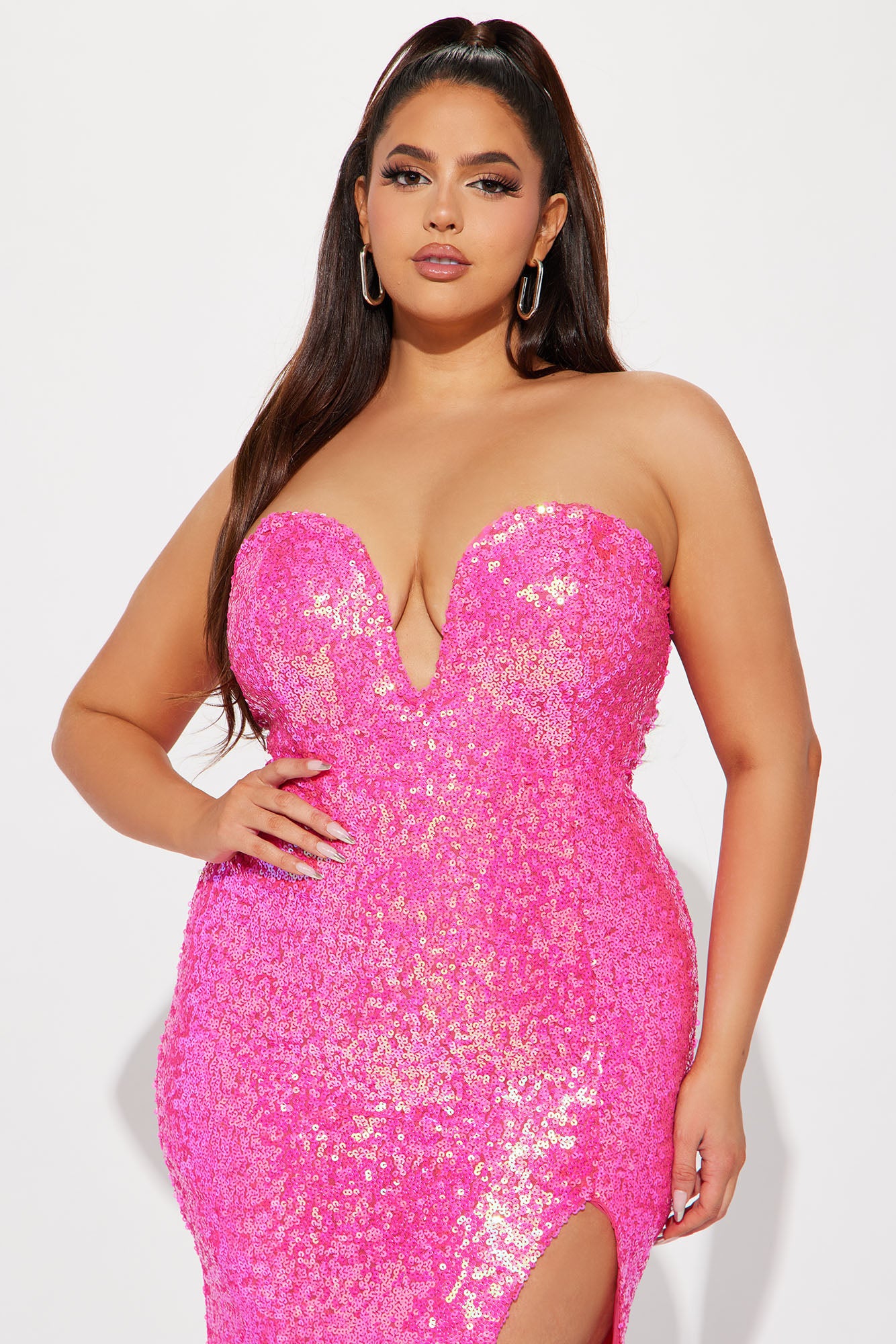 Catalina Sequin Midi Dress - Pink