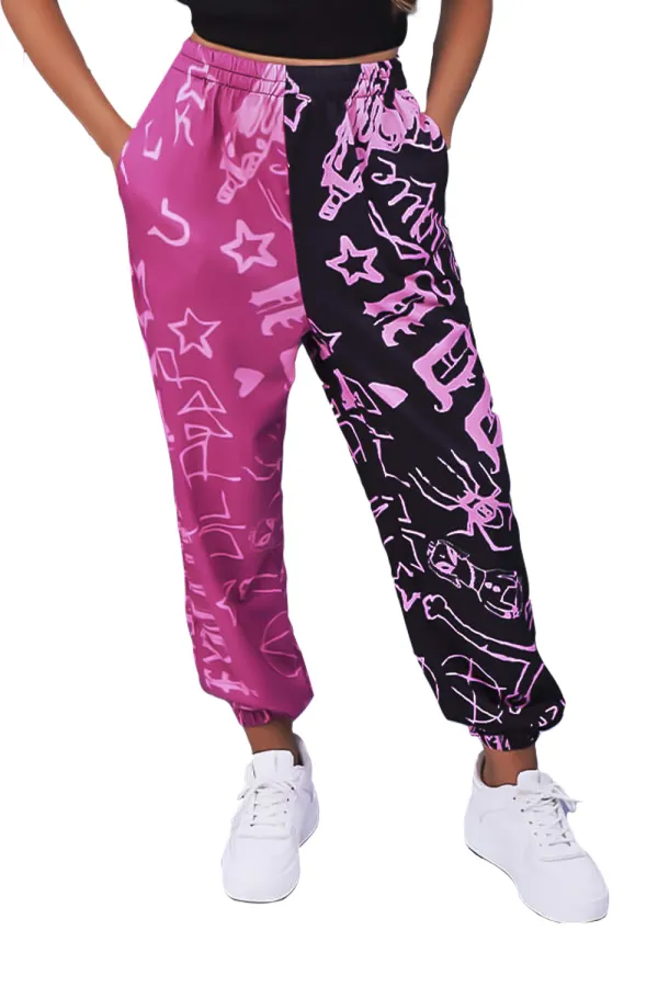 Sweatpants with printed design
