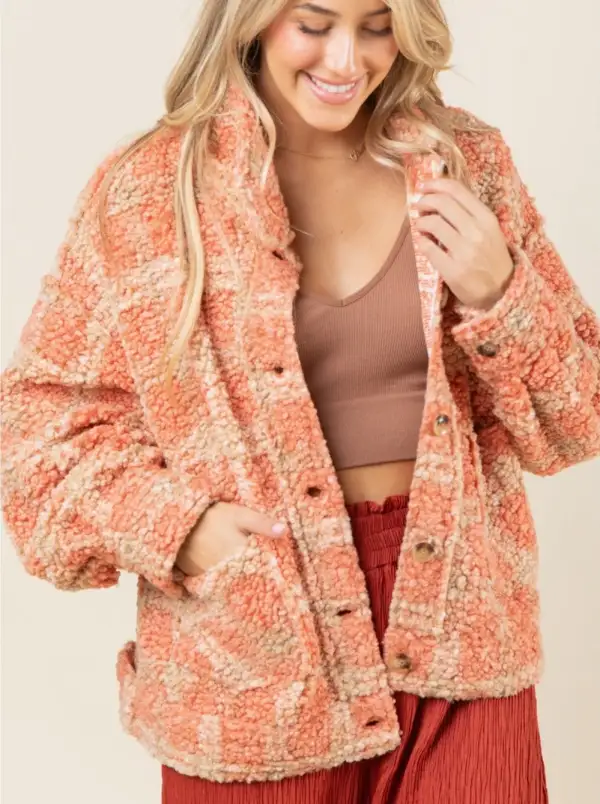 Plaid Sherpa Jacket