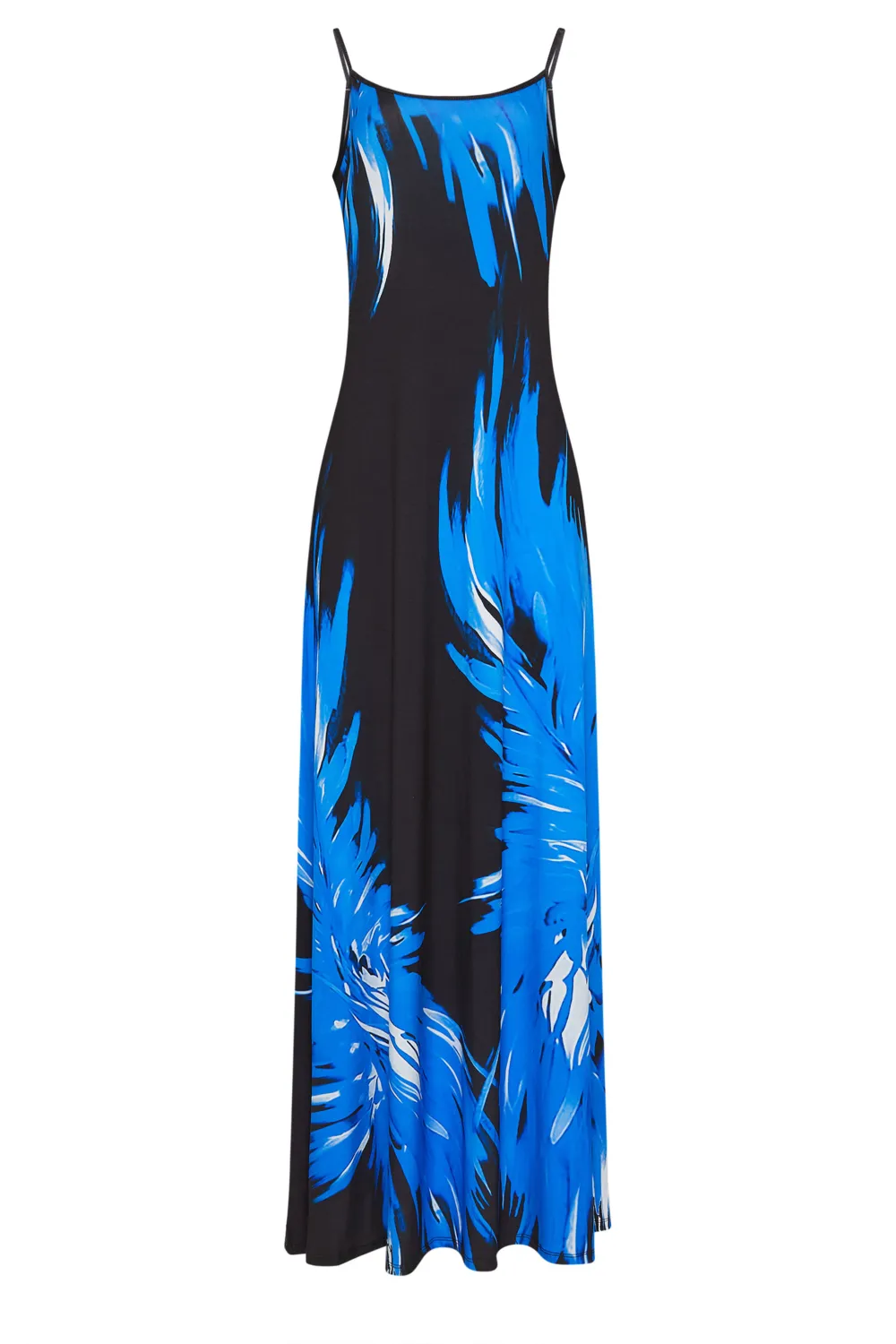 LTS Tall Black & Pink Floral Print Sleeveless Maxi Dress