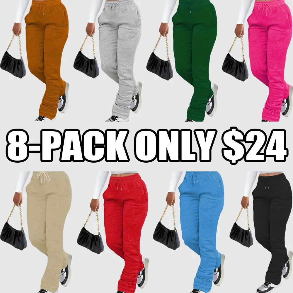 Women's Plain Drawstring Waist Sweatpants