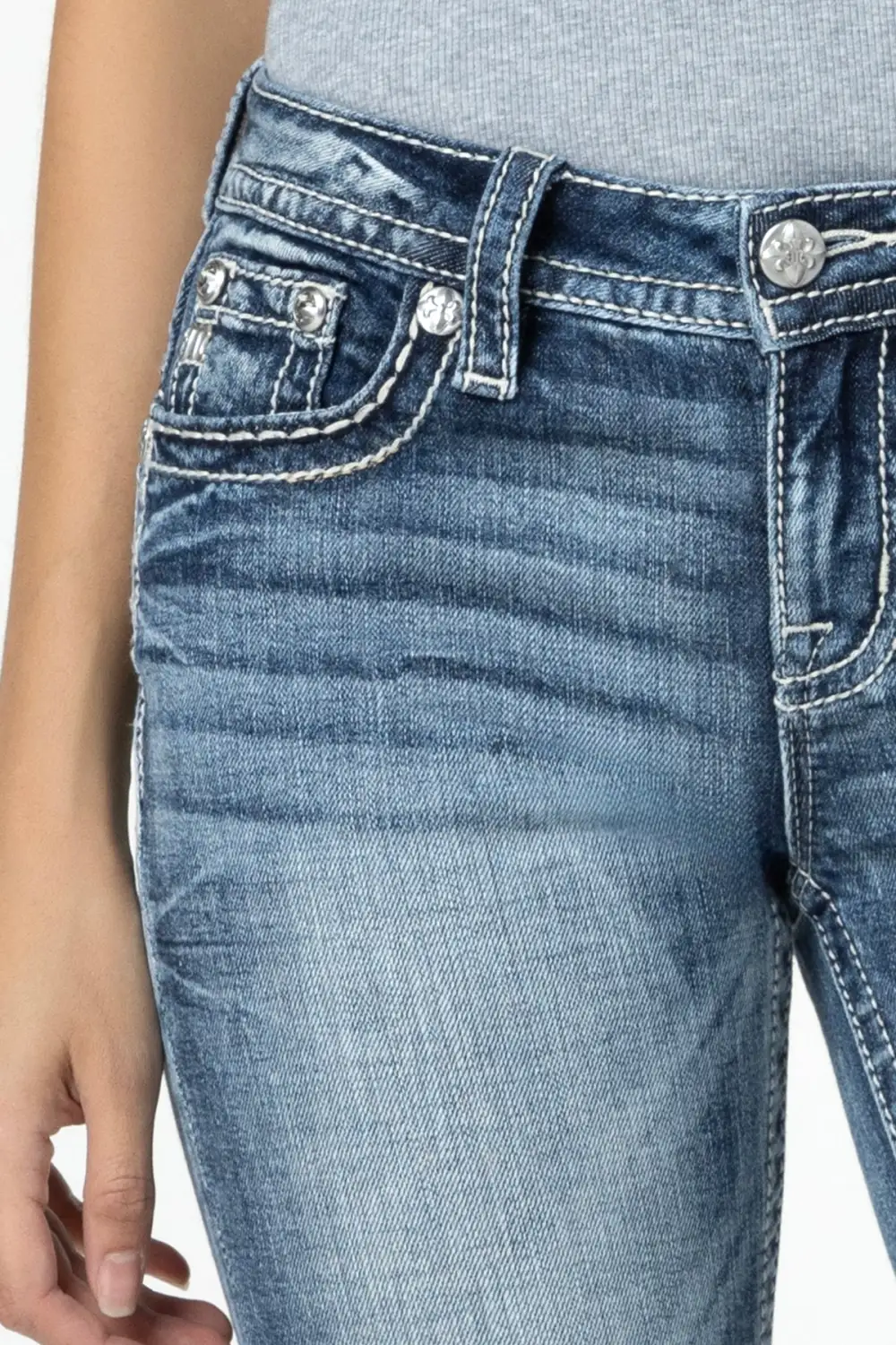 Coral Aztec Straight Jeans