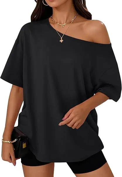 Women's Off Shoulder T-Shirt – Casual & Comfy Fit