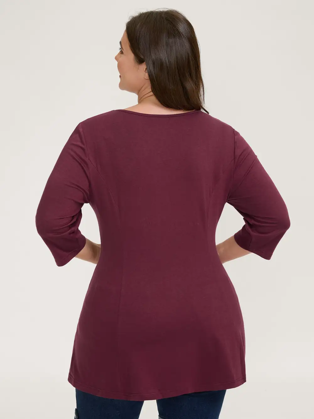 Supersoft Cinched-Flared Waist Knit Top