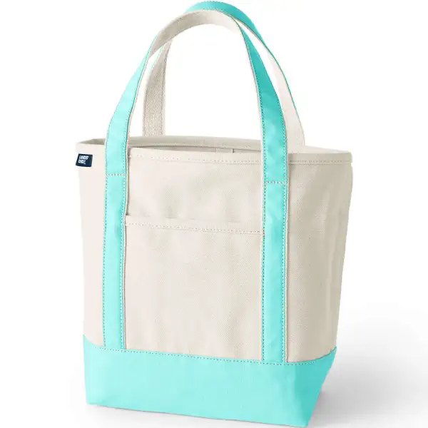 Medium Natural 5 Pocket Open Top Canvas Tote Bag