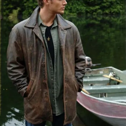 Mens Outdoor Leather Fashion Coat