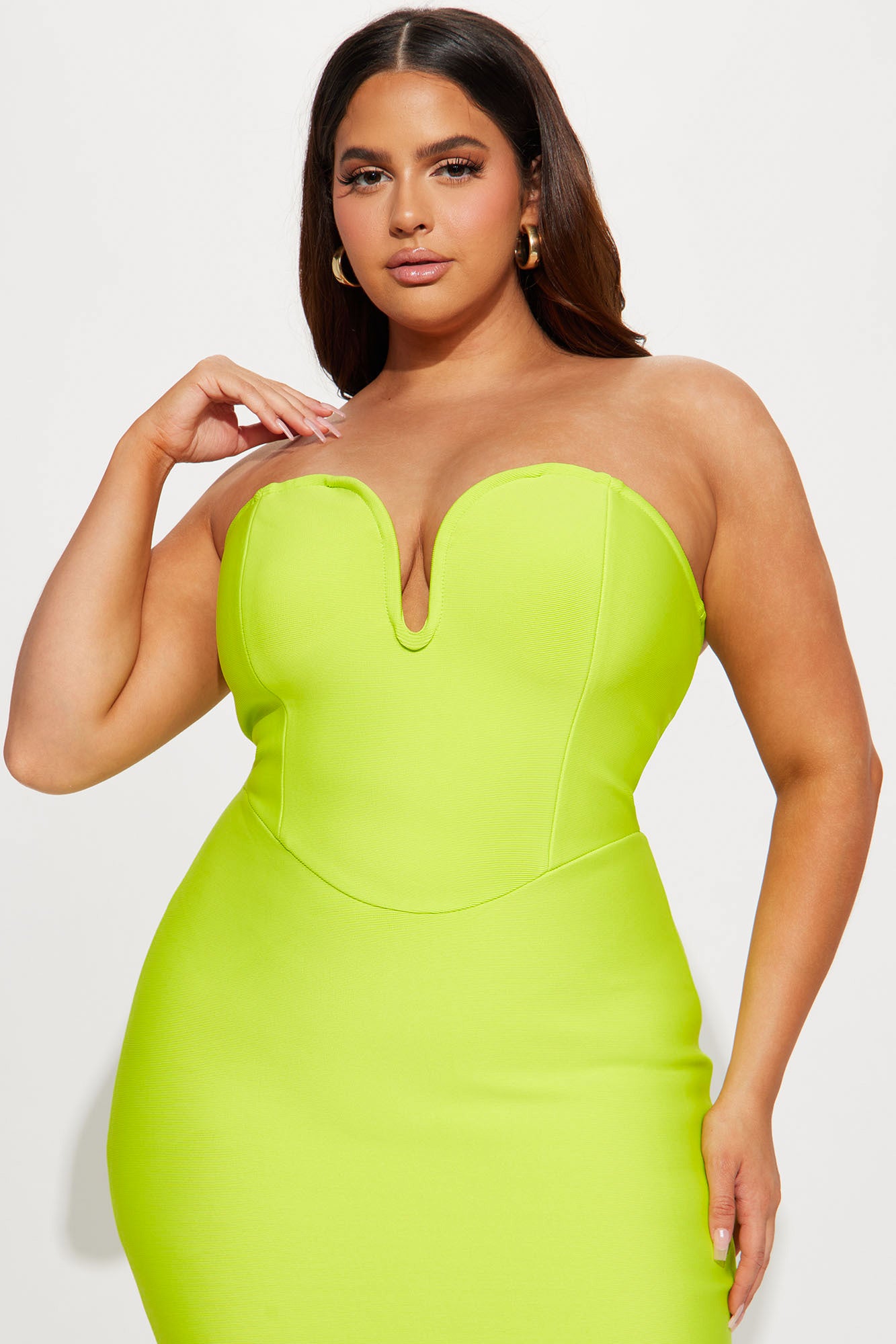 Lilah Bandage Maxi Dress - Lime
