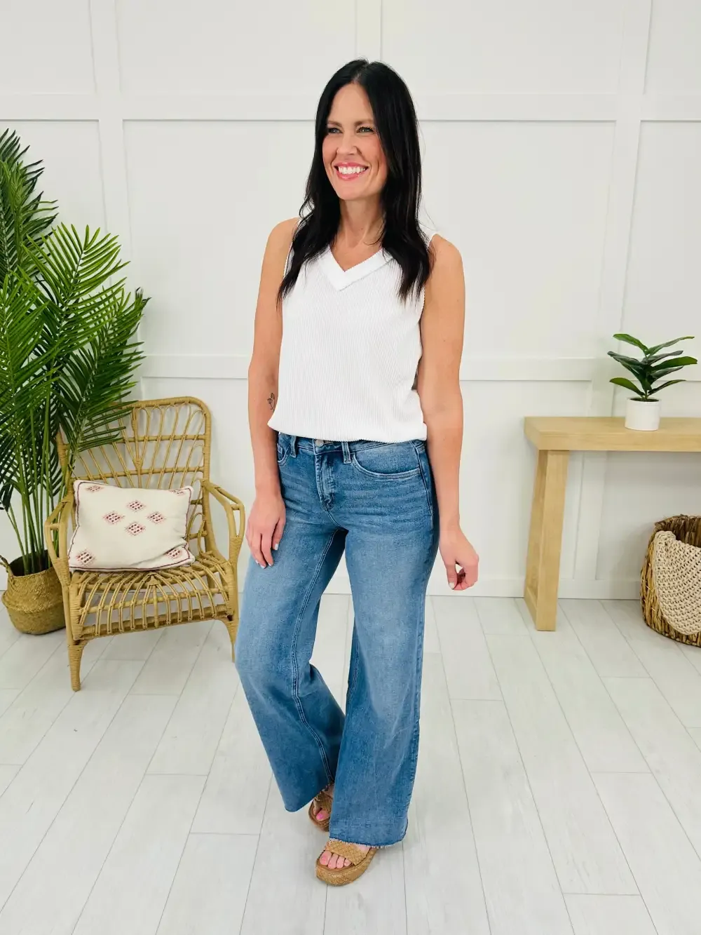 Planning Ahead Tummy Control Wide Leg Jeans