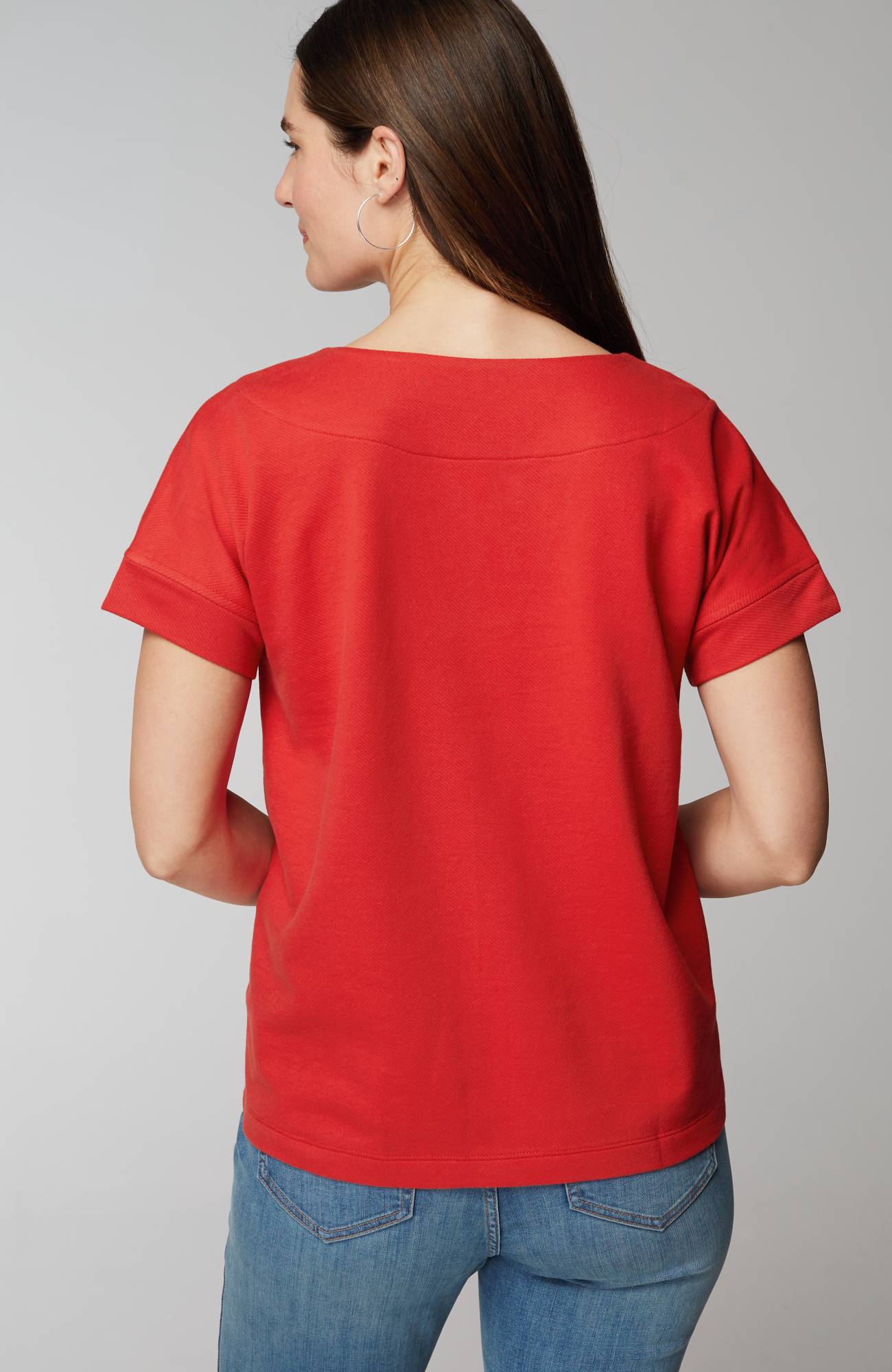 Collared Short-Sleeve Sweatshirt
