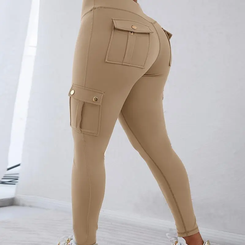 Women's High-Waist Butt-Lifting Cargo Leggings