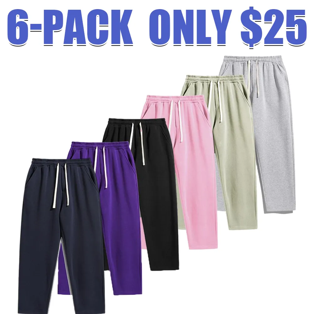 Men's Solid Thermal Lined Drawstring Pants – Casual Loose-Fit Trousers for Daily Wear