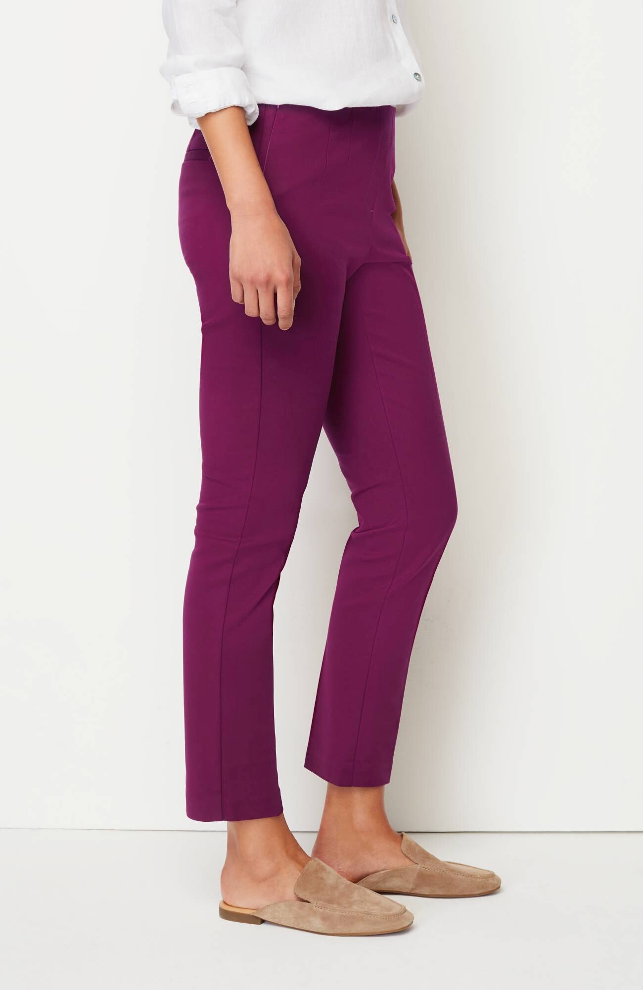 Versatile Cotton-Stretch Slim-Leg Pants