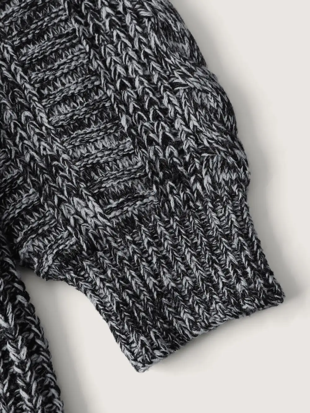 Textured Open Front Hooded Knit Cardigan