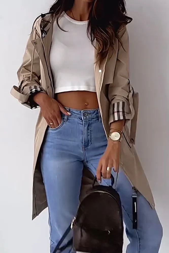 Women's Fashion Solid Color Zipper Jacket