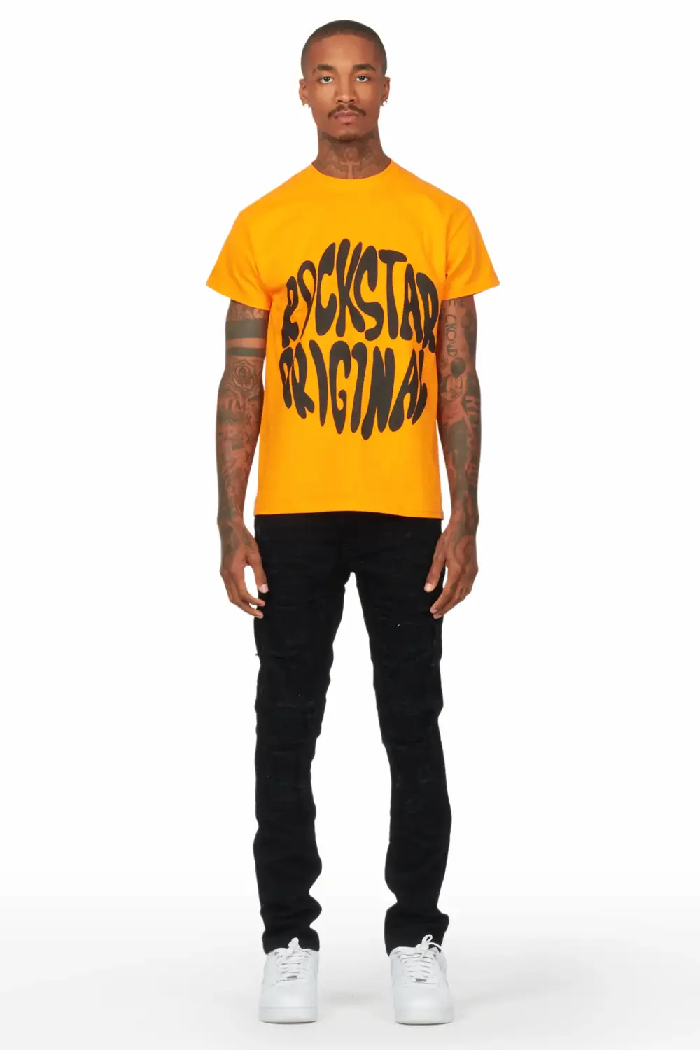 Gaines Black Ripped Slim Straight Jean