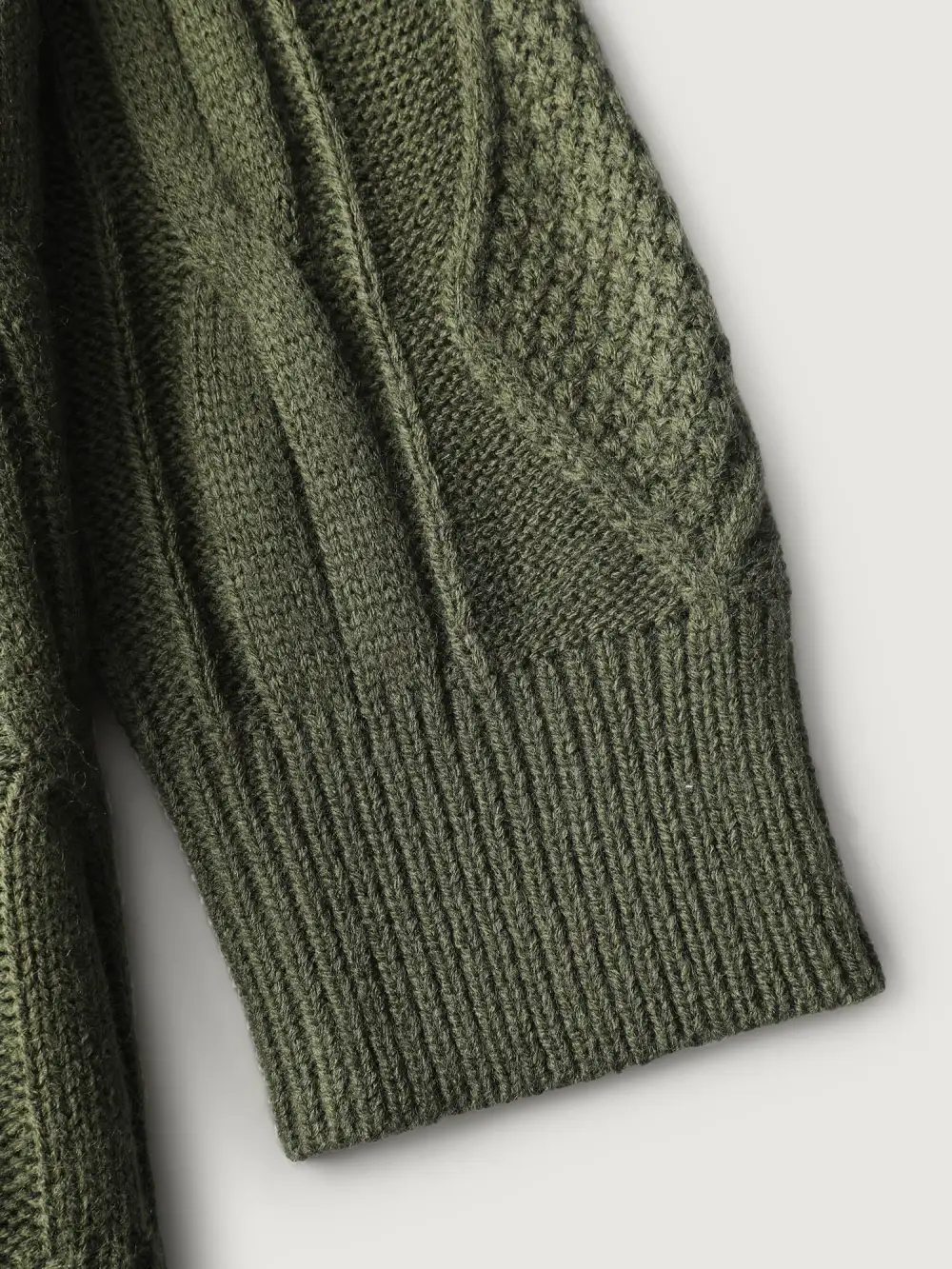 Cable Knit Polo Collar Pullover