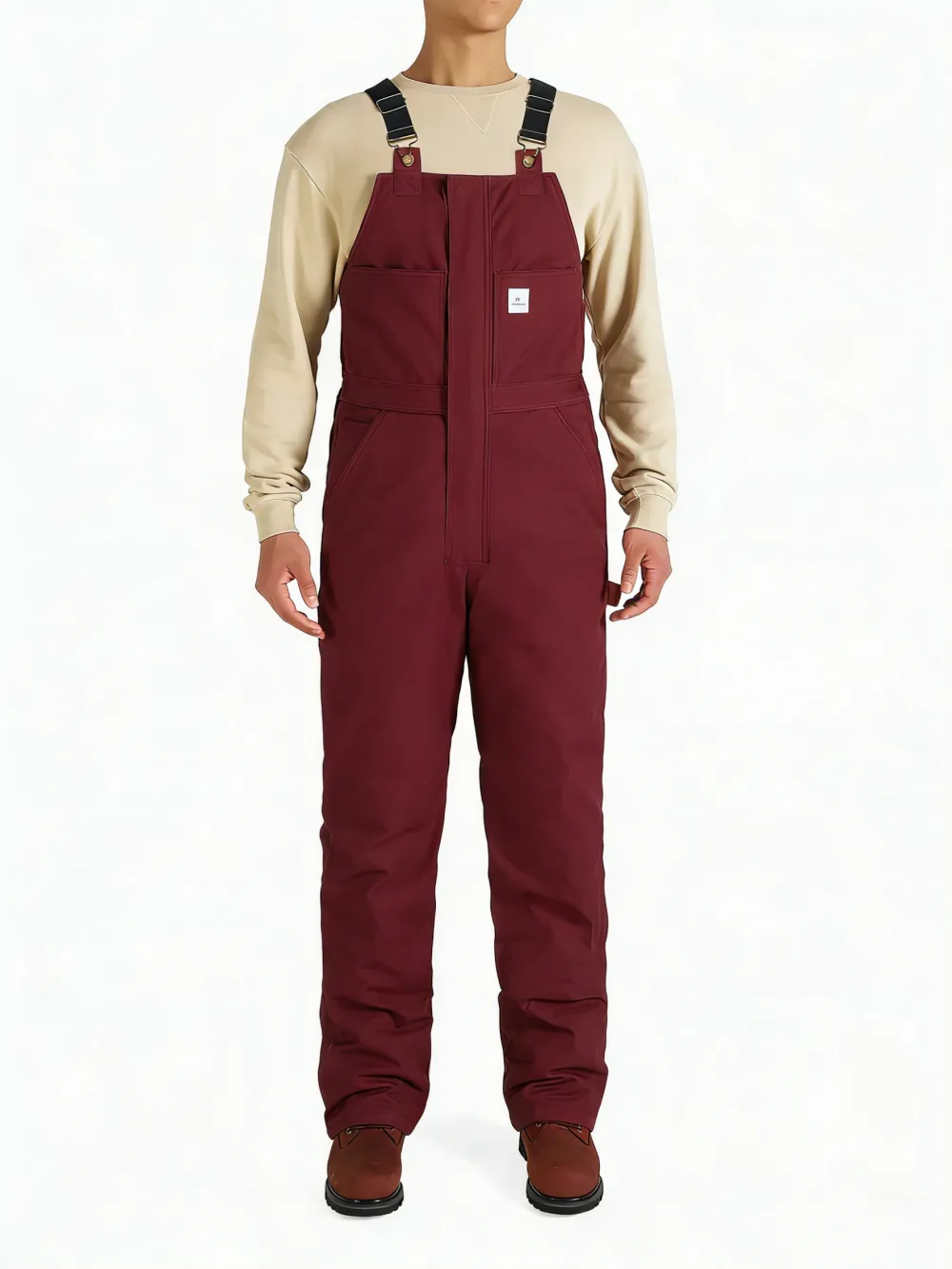 Men's Elastic Canvas Overalls - Loose and Lightweight Workwear