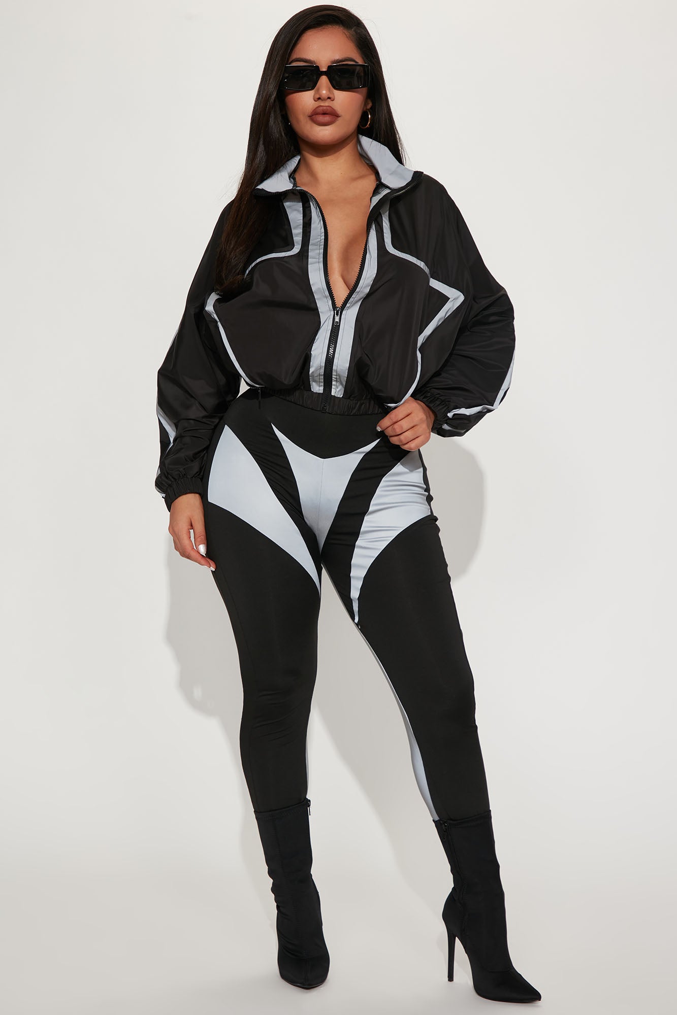 Just Another Chill Night Legging Set - Black/Grey