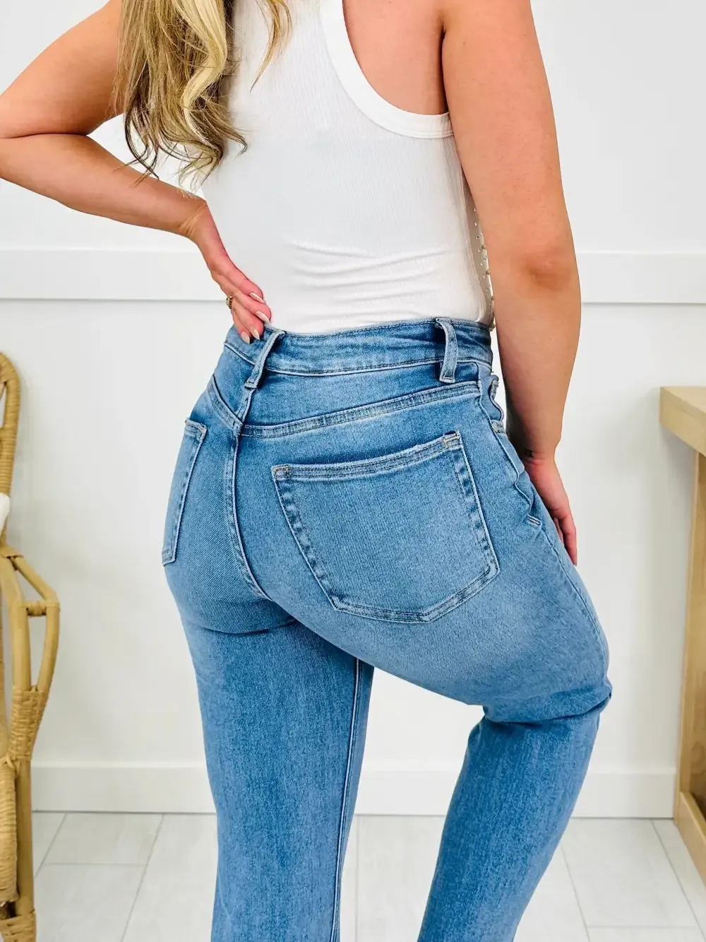Take The Bait Slim Straight Cropped Jeans With Tummy Control