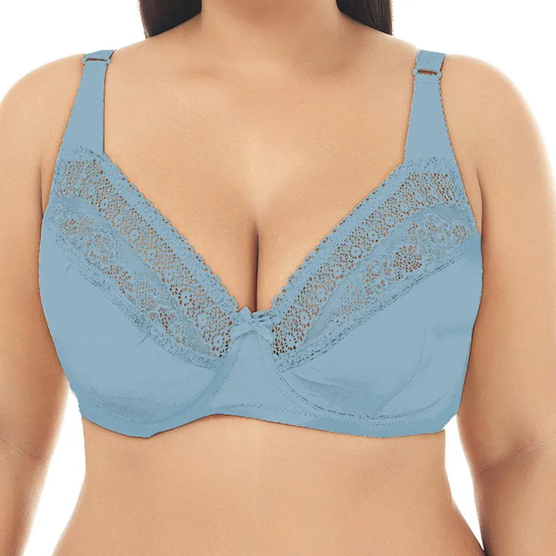 2023 New Plus Size Big Boobs  Non Padded Lace Bra