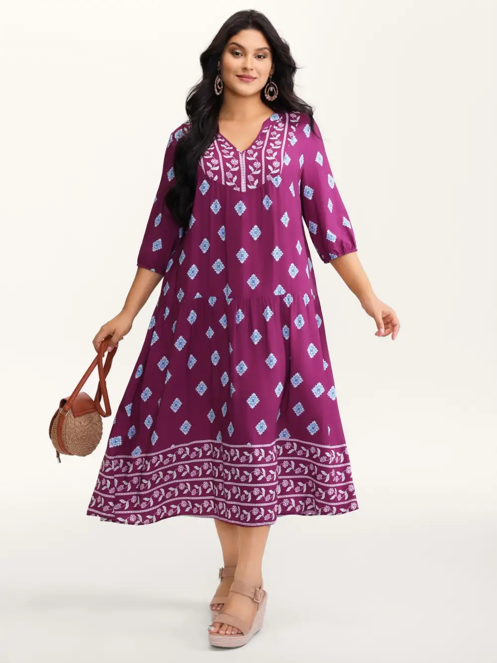 Supersoft Rayon Boho Print Maxi Dress