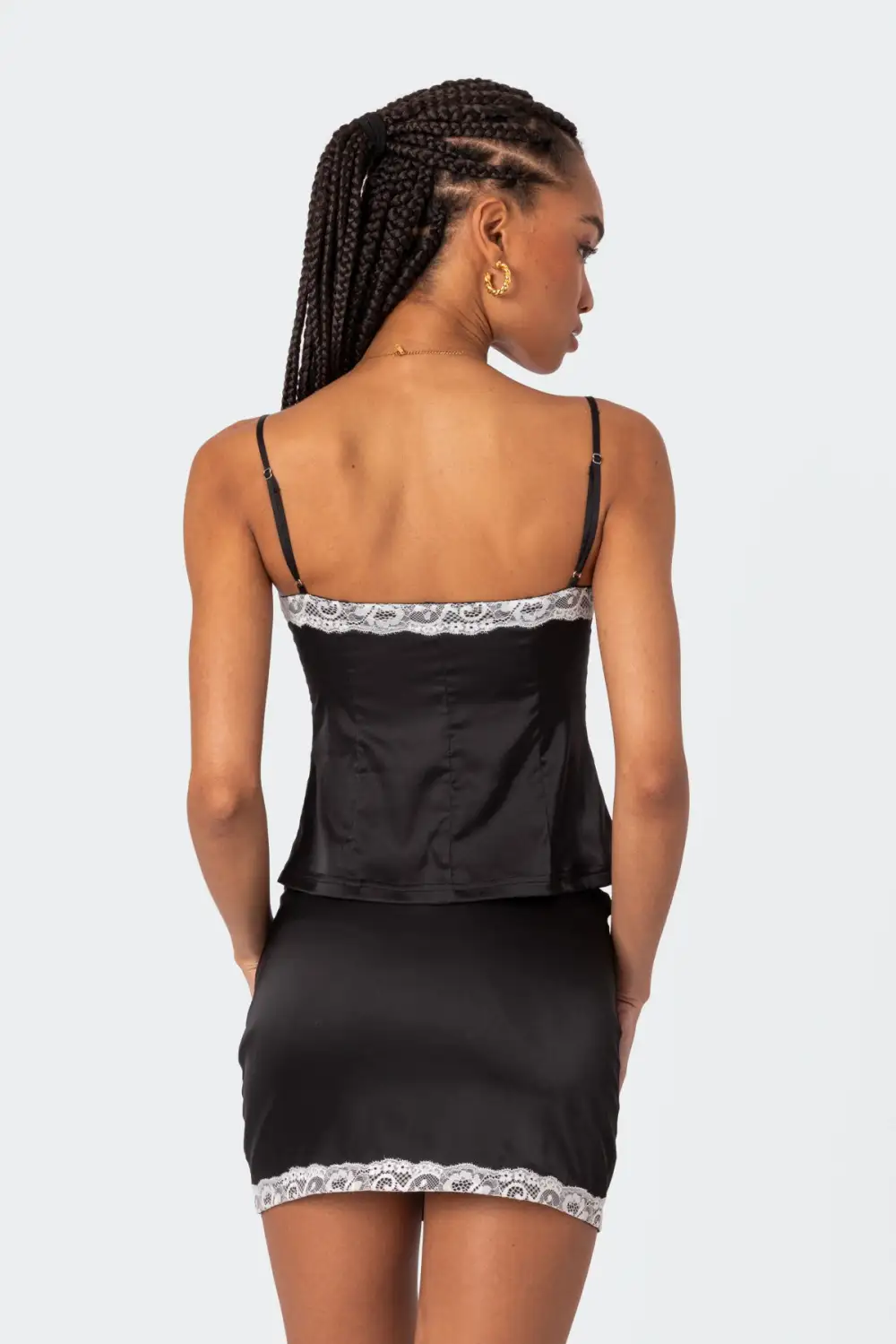 Feyra Satin Effect Button Front Tank Top