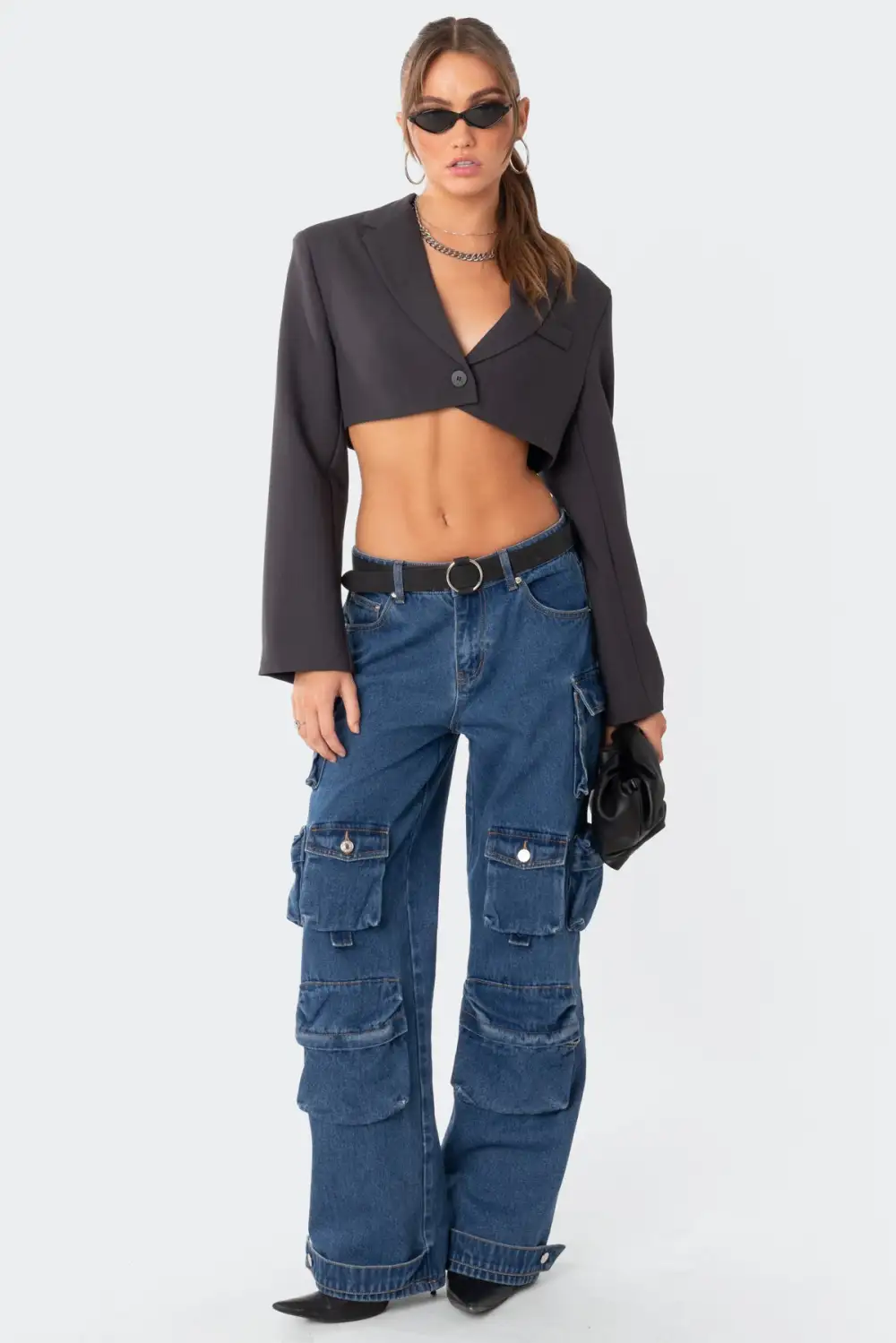 Amira Cropped Oversized Blazer