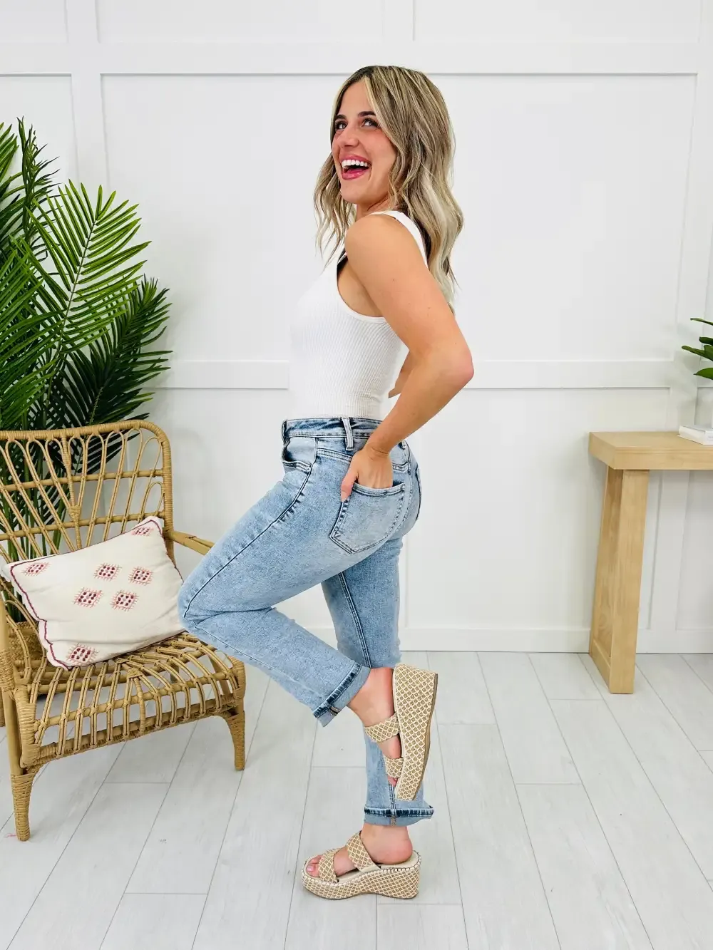 Take My Advice Tummy Control MOCO Exclusive Straight Jeans