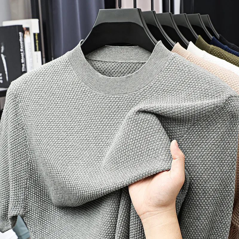 Last Day 50% OFF🔥Men's summer cotton pineapple pattern knitted short sleeves (Buy 2 Free Shipping)