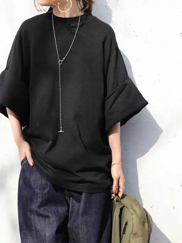 Original Solid Color Casual Flared Sleeve Loose T-Shirts