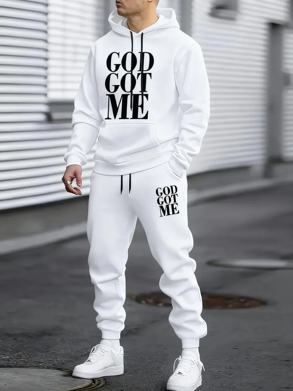 Casual Hoodie And Sweatpants Set