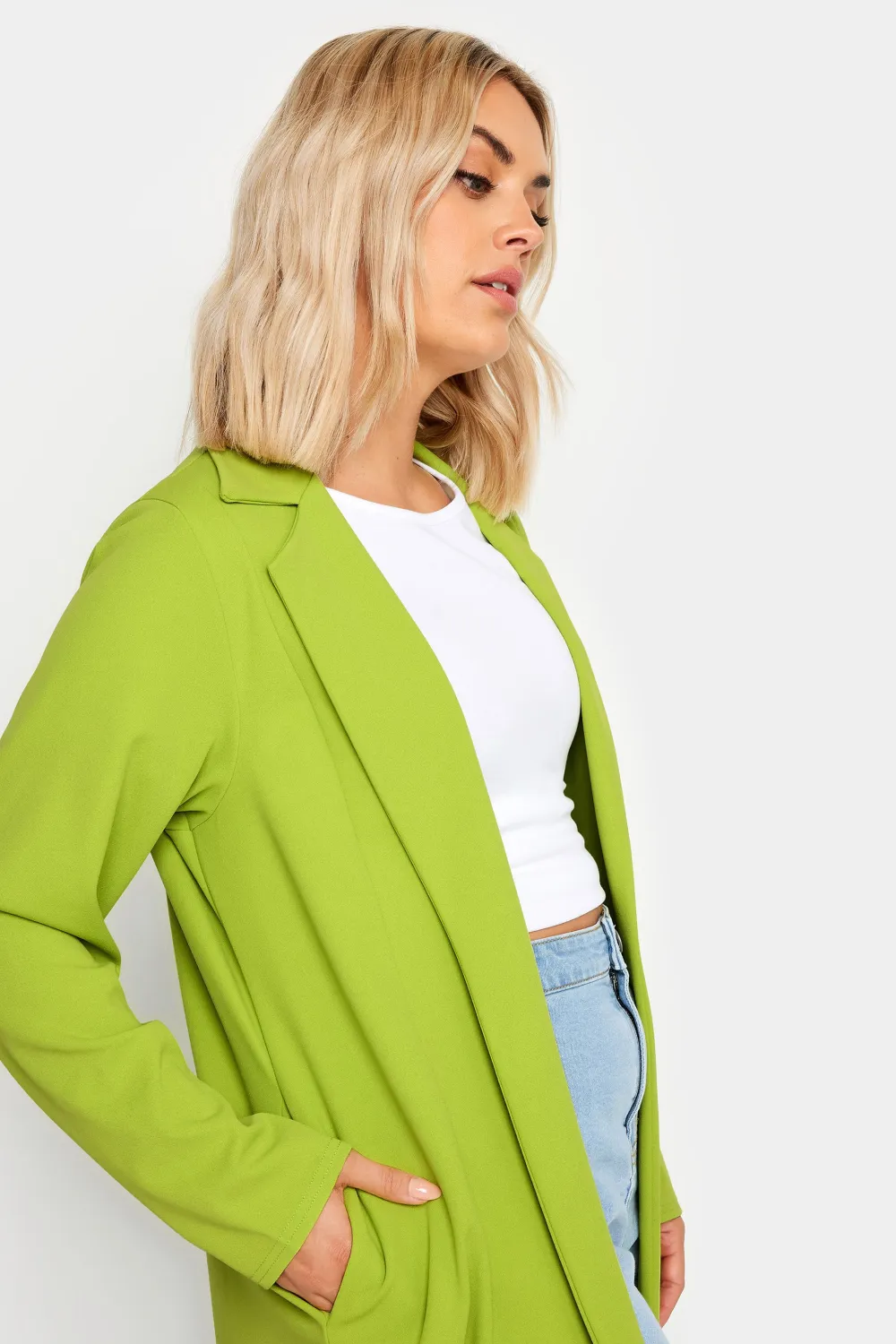 YOURS Curve Hot Pink Longline Blazer