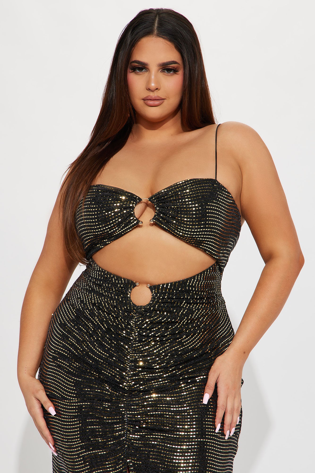 Virginia Sequin Maxi Dress - Gold