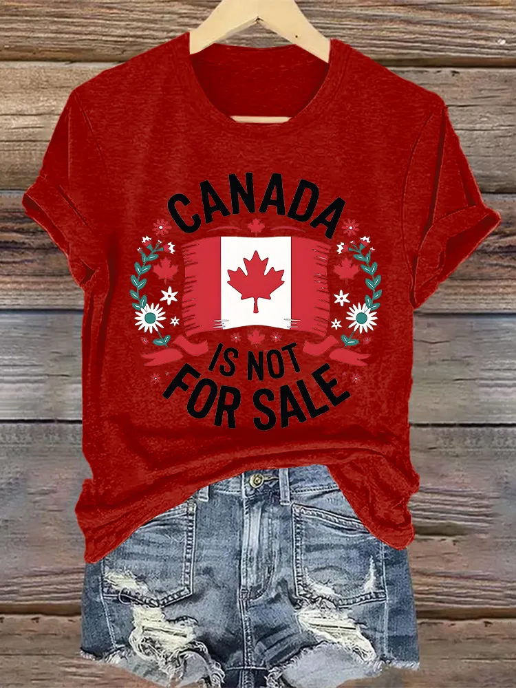Women'S Canada Is Not For Sale Round-Neck Short-Sleeved T-Shirt