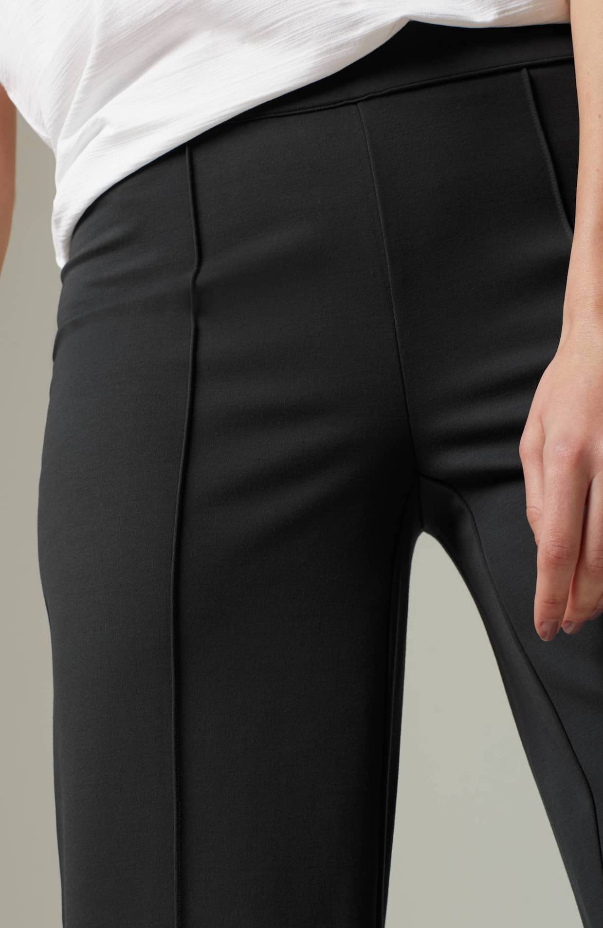 wearever double-face jersey pintucked crops