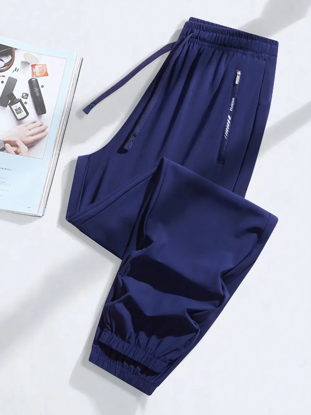 Women's Ice Silk Drawstring Pants – Lightweight, Breathable, Casual Summer Wear for Outdoor & Hiking