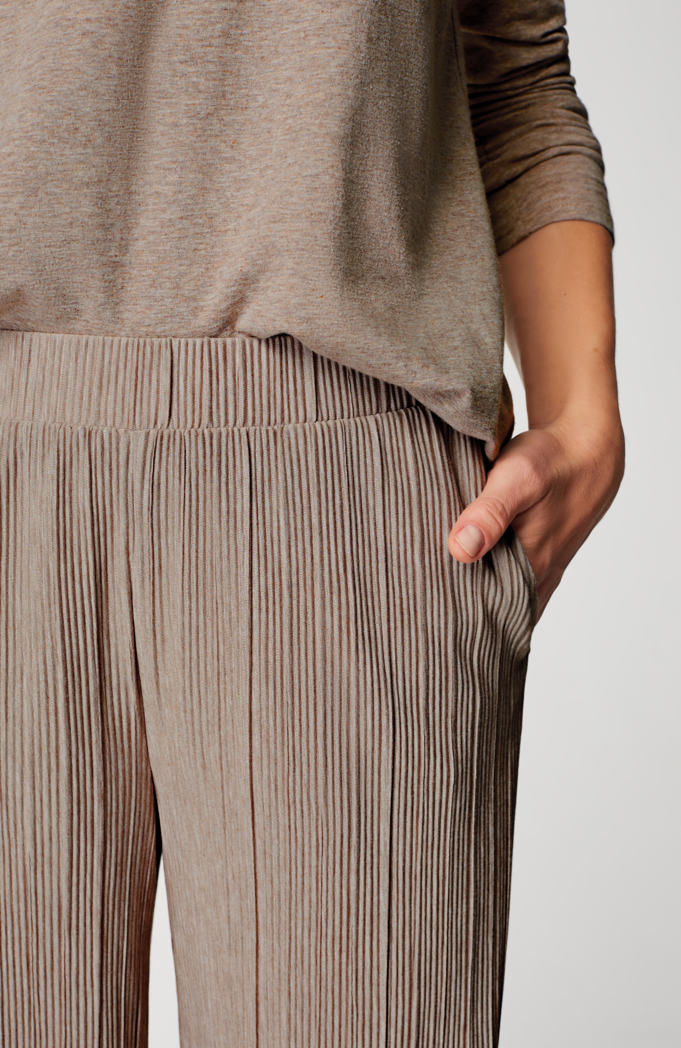 Pure Jill Pleated Wide-Leg Pants