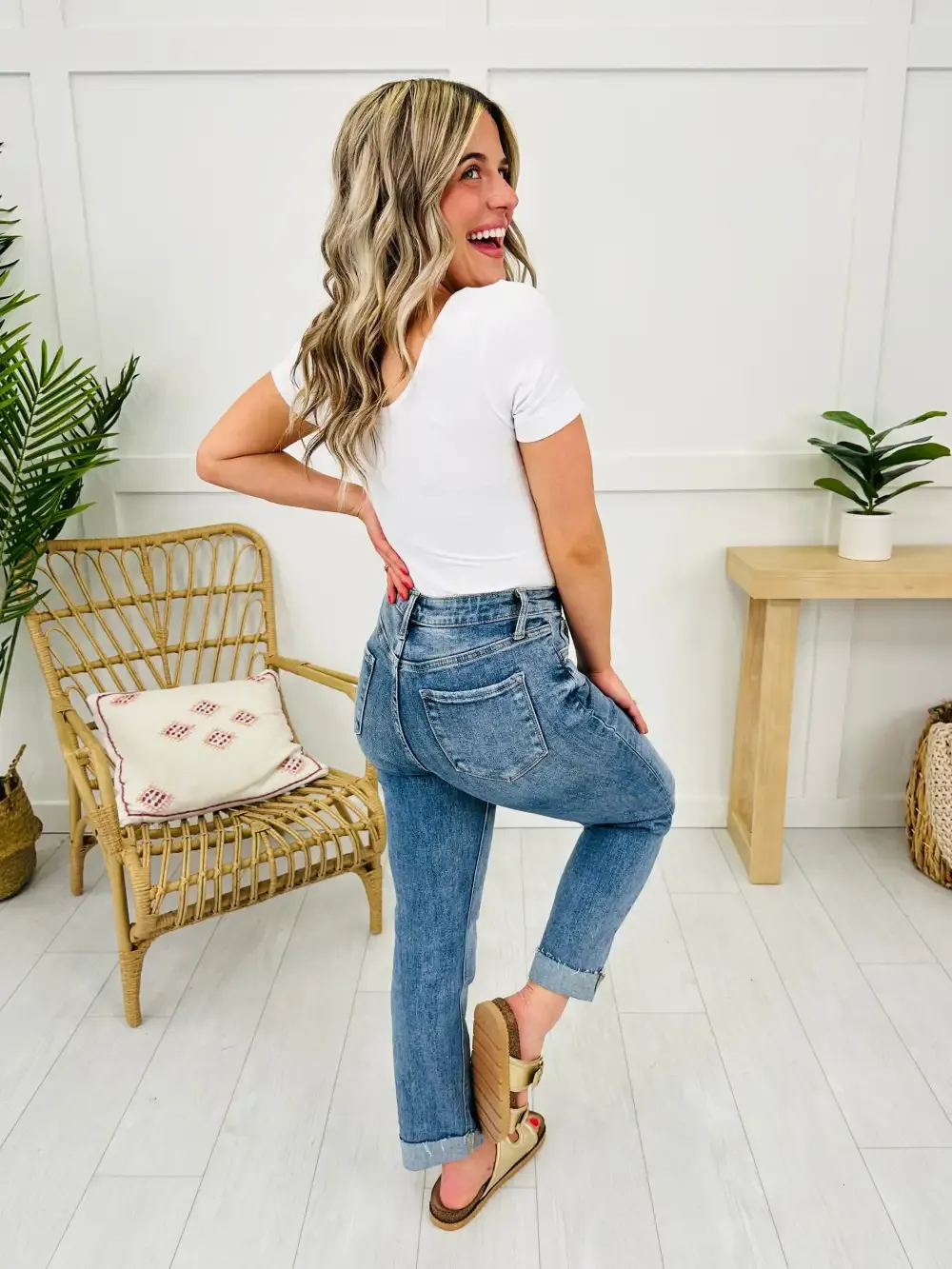 Stick With You Tummy Control Boyfriend Jeans