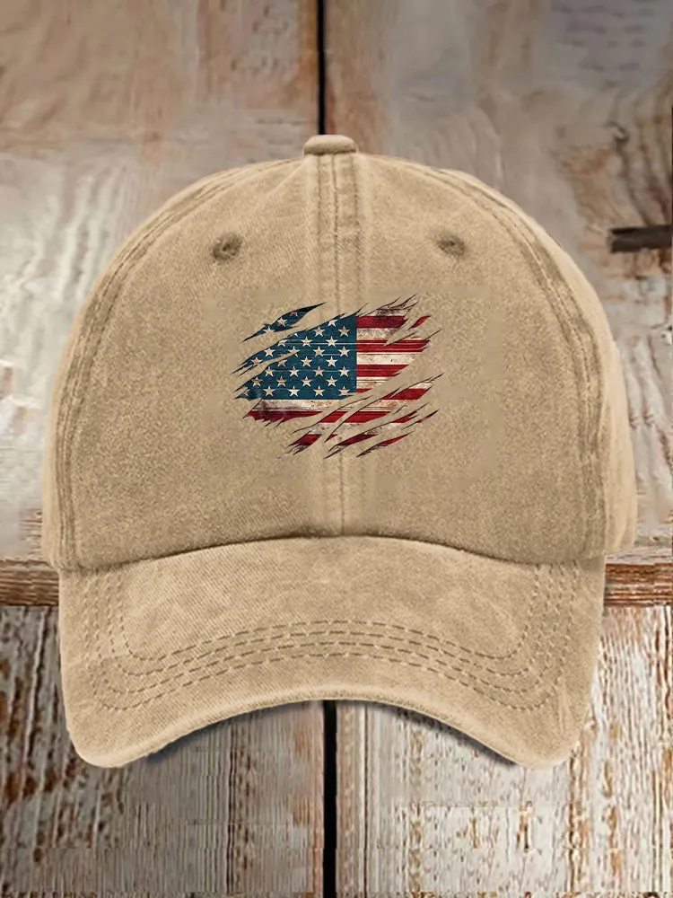 Men And Women'S Baseball Cap With National Flag Pattern