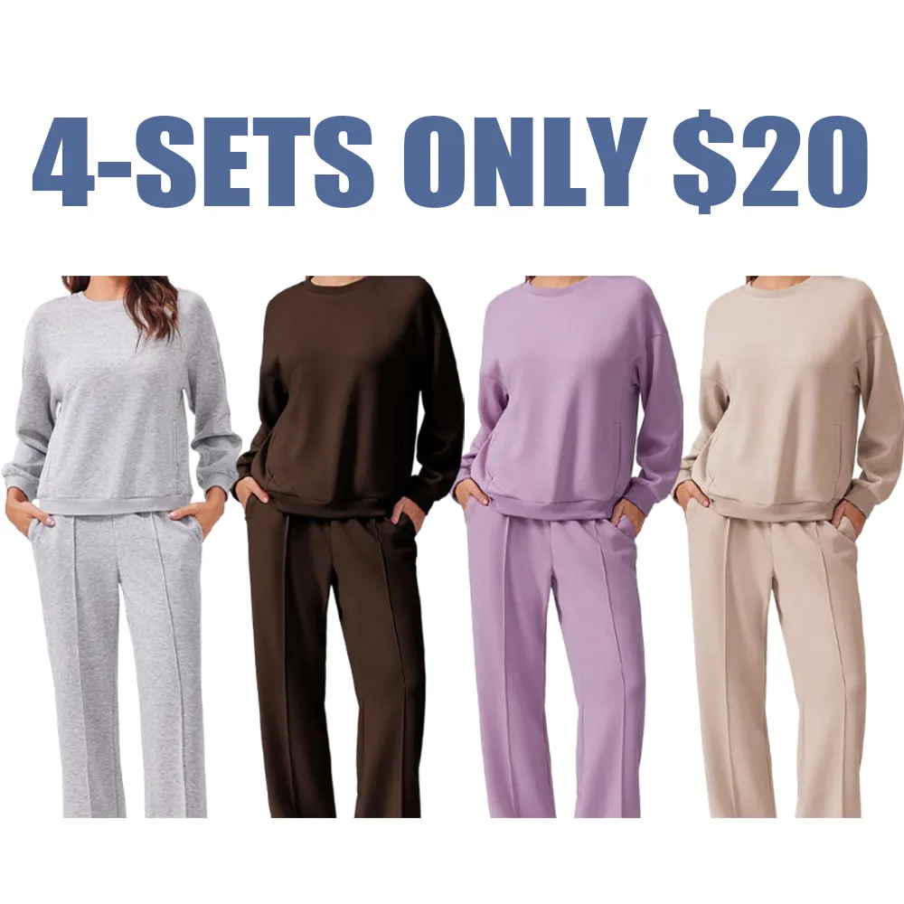 2-Piece Long Sleeve Sweatshirt & Pants Set