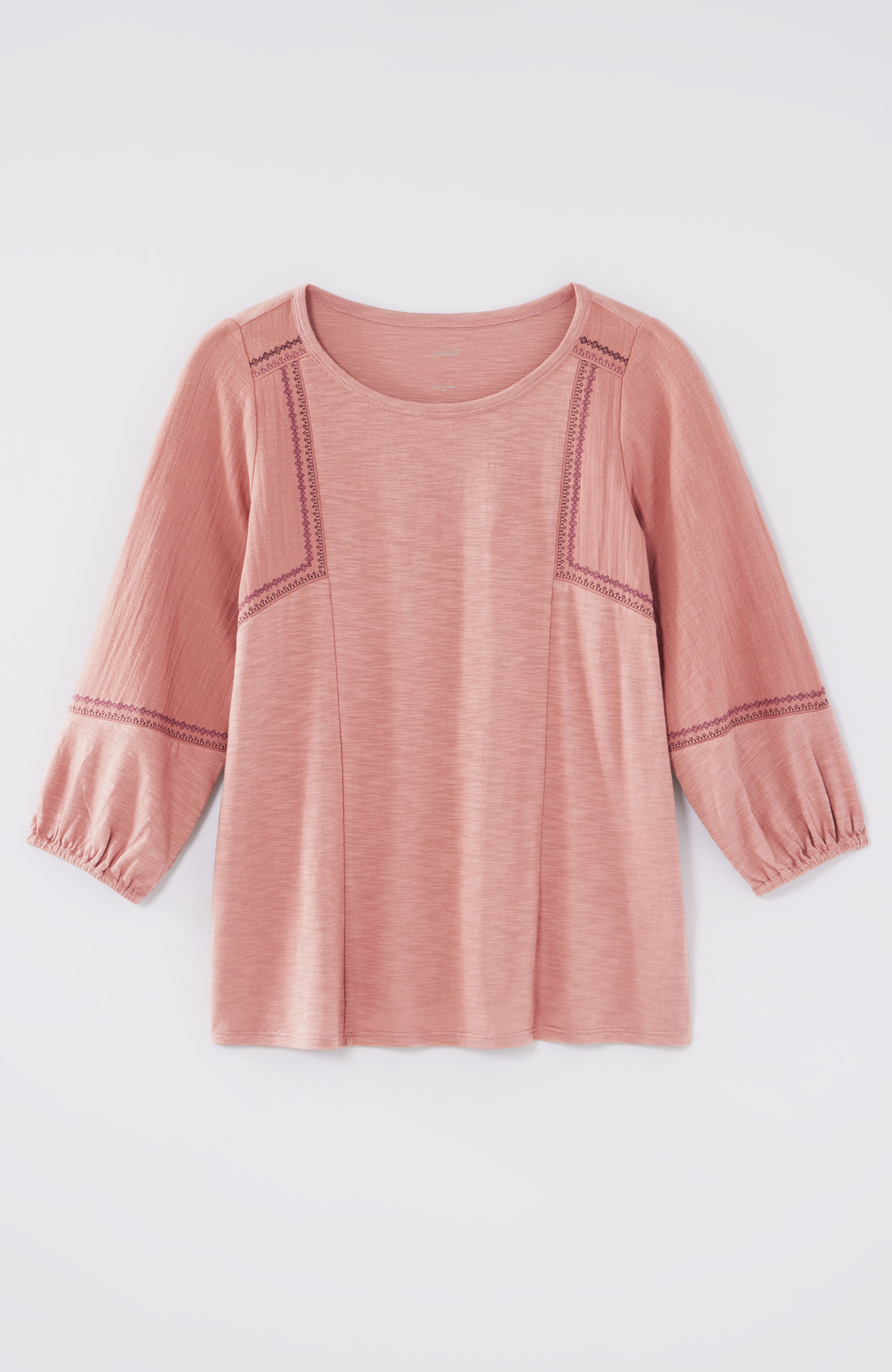 Pure Jill Mixed-Media Knit Top