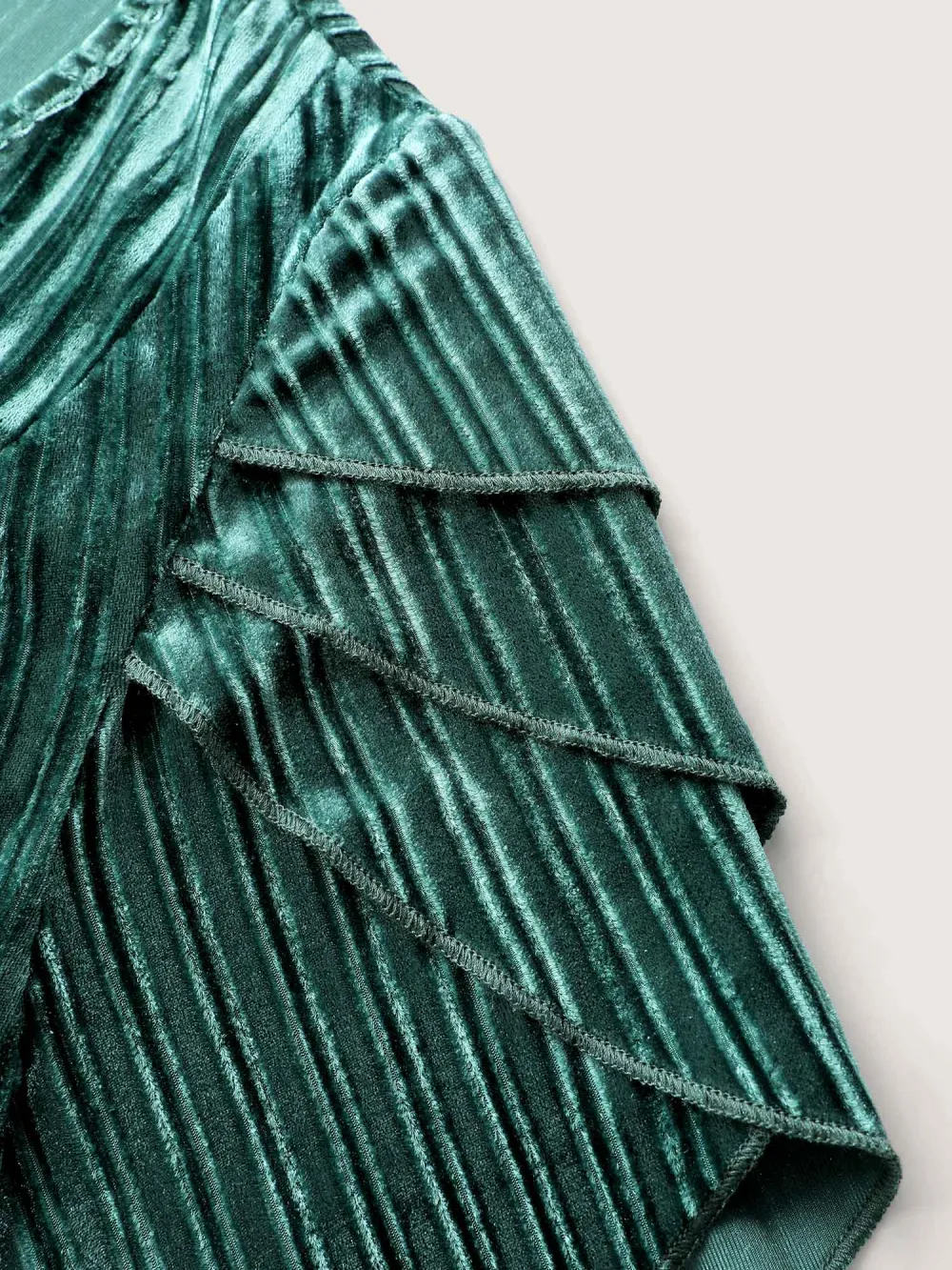 Striped Velvet Layered Sleeve Top