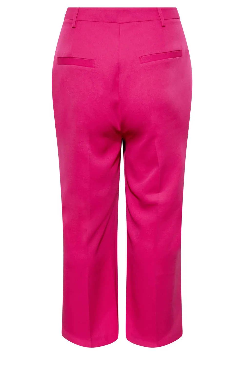 YOURS Curve Black Split Hem Flared Trousers