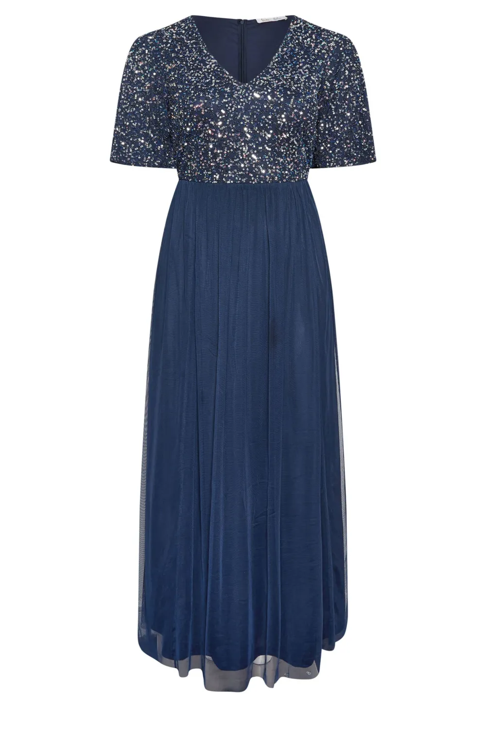 LUXE Curve Forest Green Sequin Hand Embellished Maxi Dress