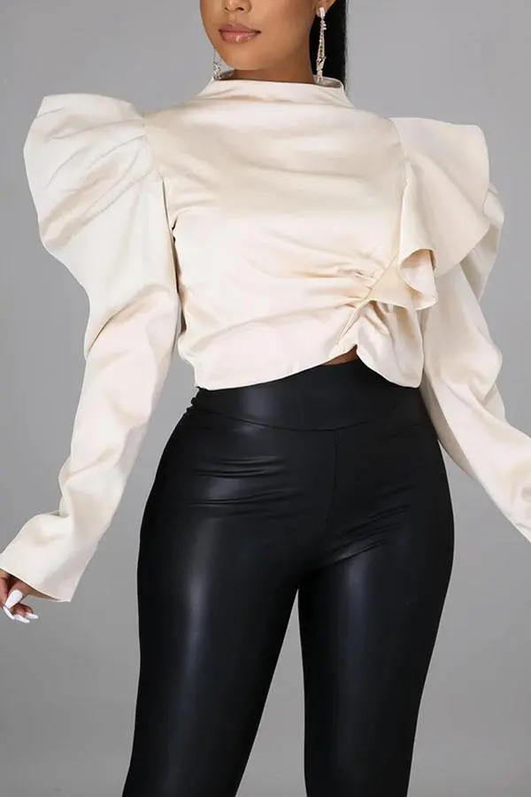  Falbala Elegant Irregular Blouse