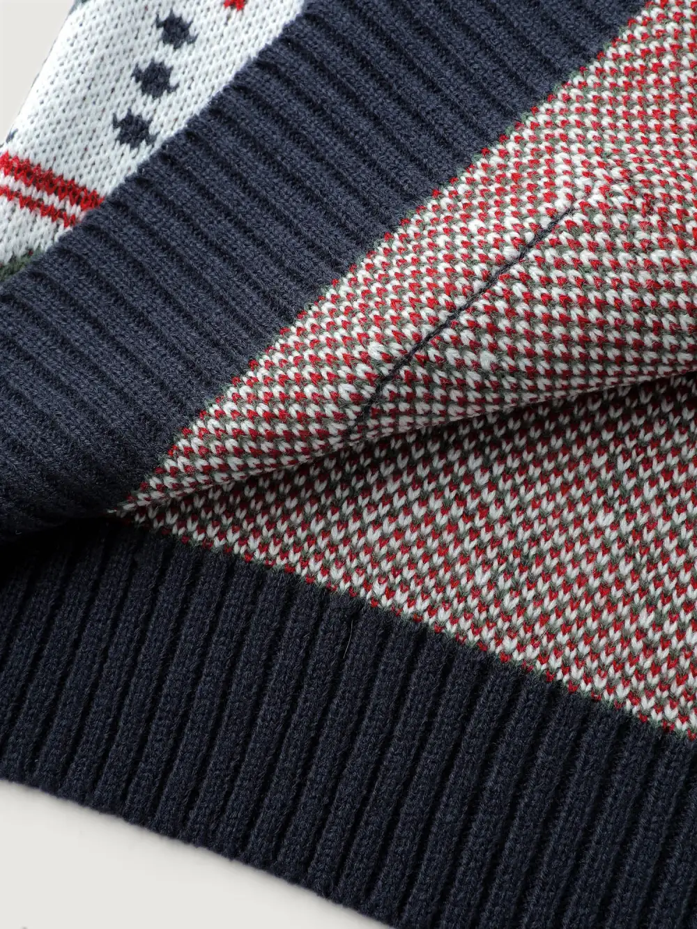 Snowman Holiday Jacquard Pockets Knit Cardigan