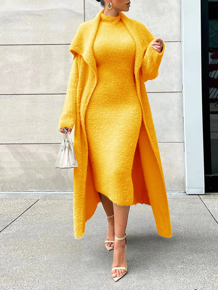 Women's Dress Jacket Fleece Two Piece Set