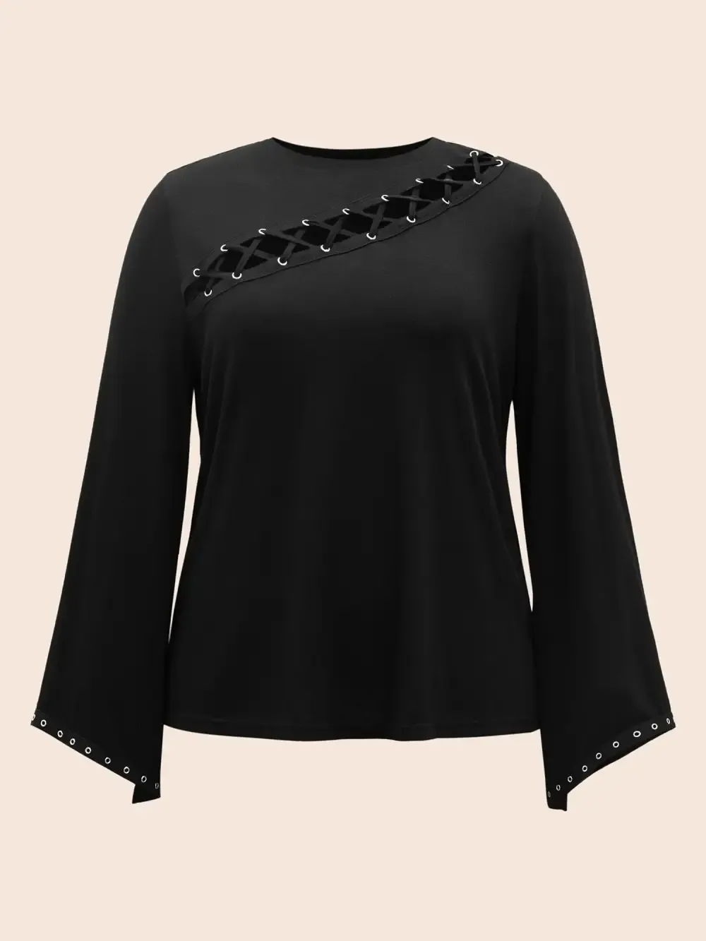 Peek-A-Boo Cut-Out Neckline T-Shirt
